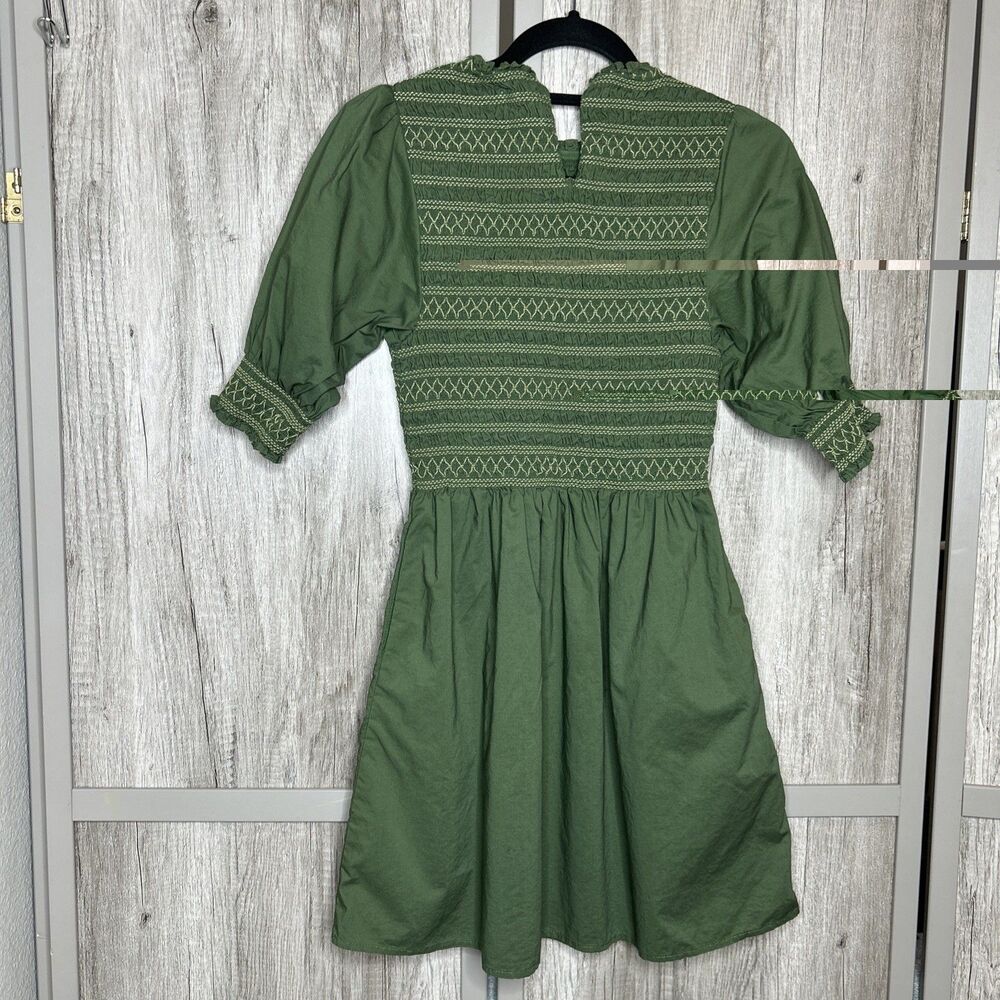 Hill House Nap Mini Dress Vivi Size S Green - Picture 8 of 10